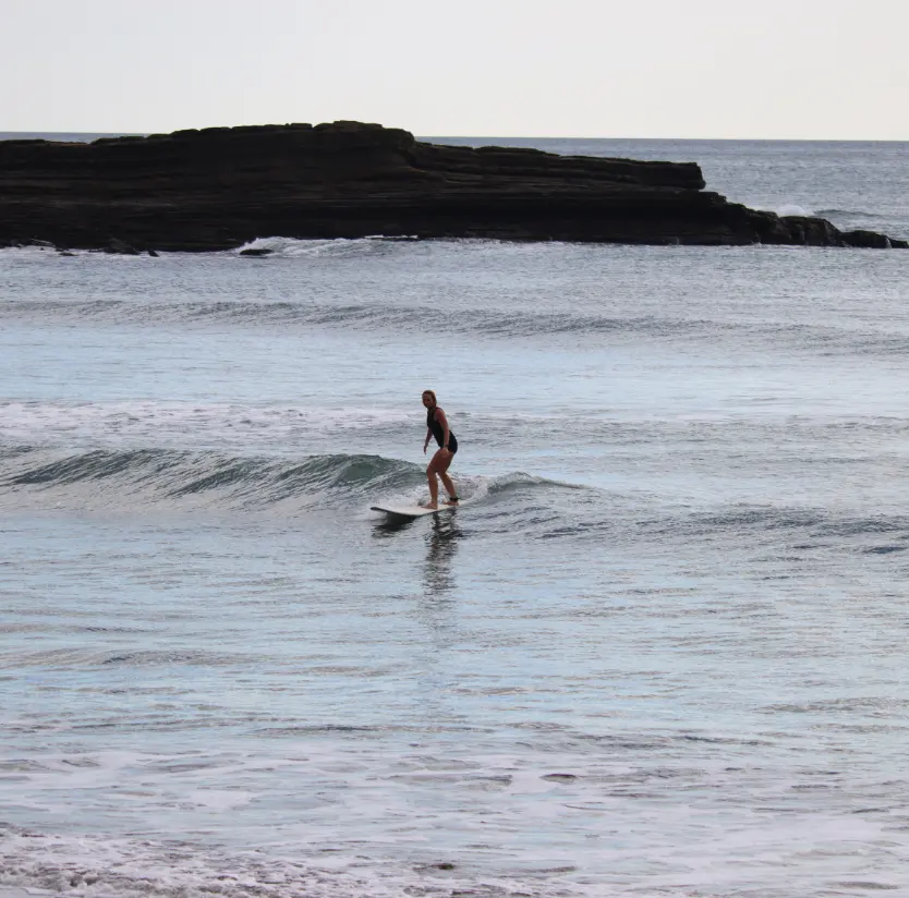 surfer girl at Nicaragua surf resort popoyo