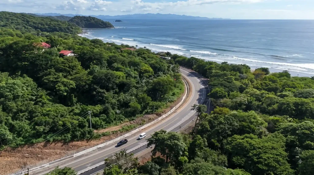 road from Rivas to Popoyo Nicaragua final stretch of the drive to the Pacific coast